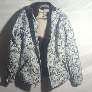 Columbia Girls Youth Winter Jacket Sherpa Lined Size 16/18 Fun Print